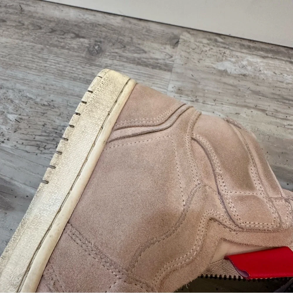 Nike Women's Air Jordan 1 High Zip Particle Beige PinkBronze AQ3742-205 Size 6.5